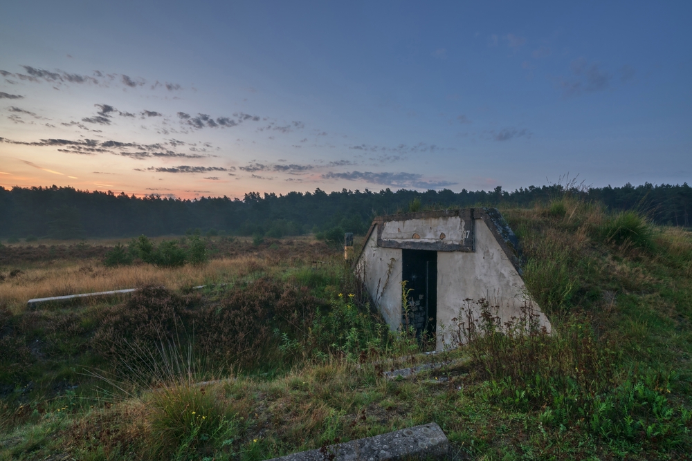 bunker im freien feld